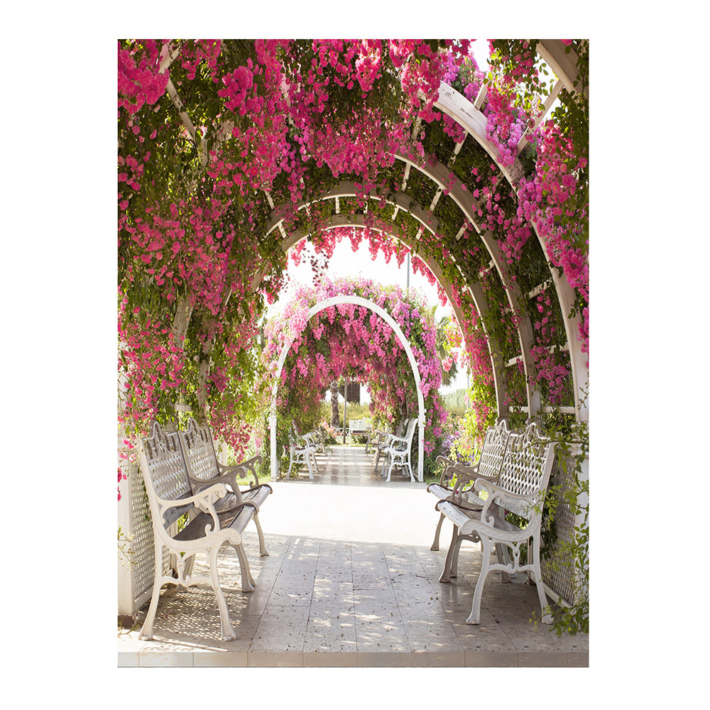 Petal Pink Wedding Archway Photo Backdrop
