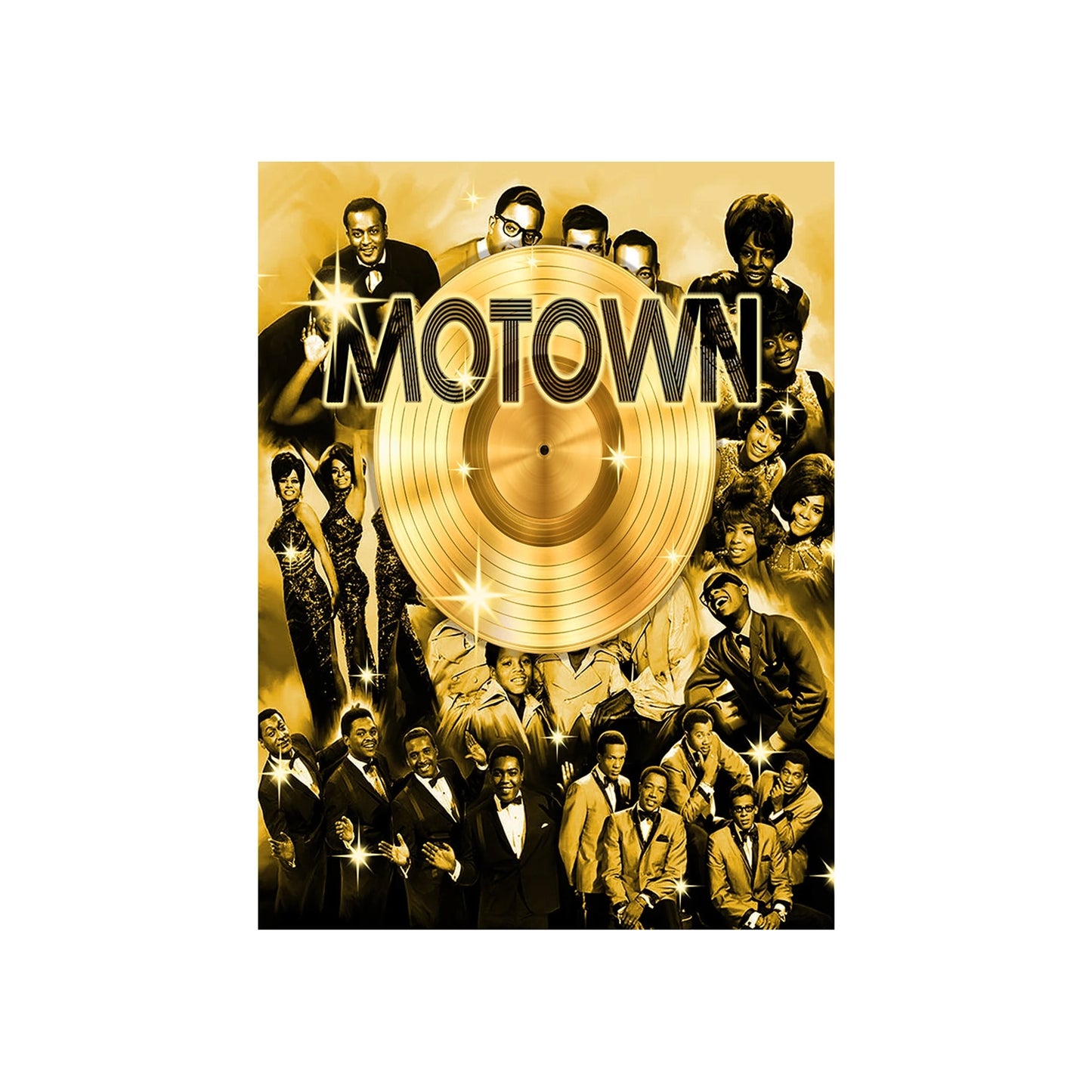 Motown Gold Photo Backdrop Banner - Basic 4.4  x 5  