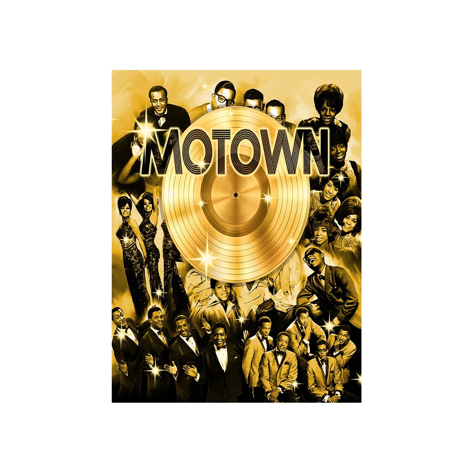 Motown Gold Photo Backdrop Banner - Basic 4.4  x 5  