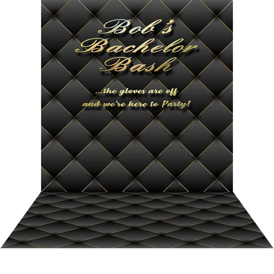 Gold Black Curtain Backdrop for Photography Background - Basic 8  x 16  