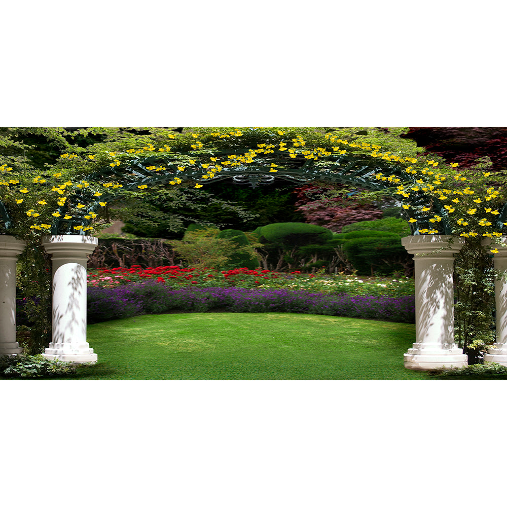 Garden Arch Lawn With Step Photography Backdrop