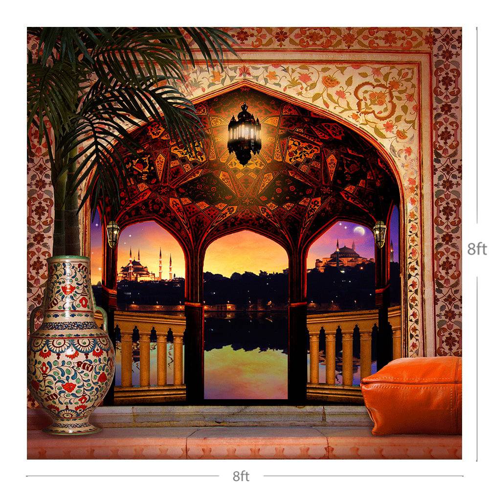 Aladdin Photo Backdrop Arabian Scene - Basic 8  x 8  