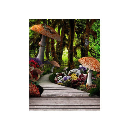 Alice in Wonderland Wood Path Photo Backdrop - Basic 4.4  x 5  