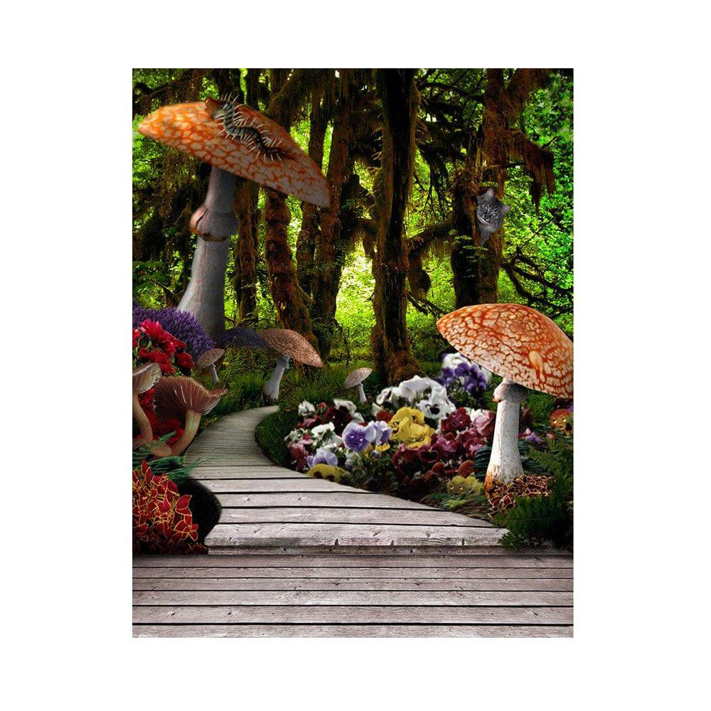 Alice in Wonderland Wood Path Photo Backdrop - Basic 5.5  x 6.5  