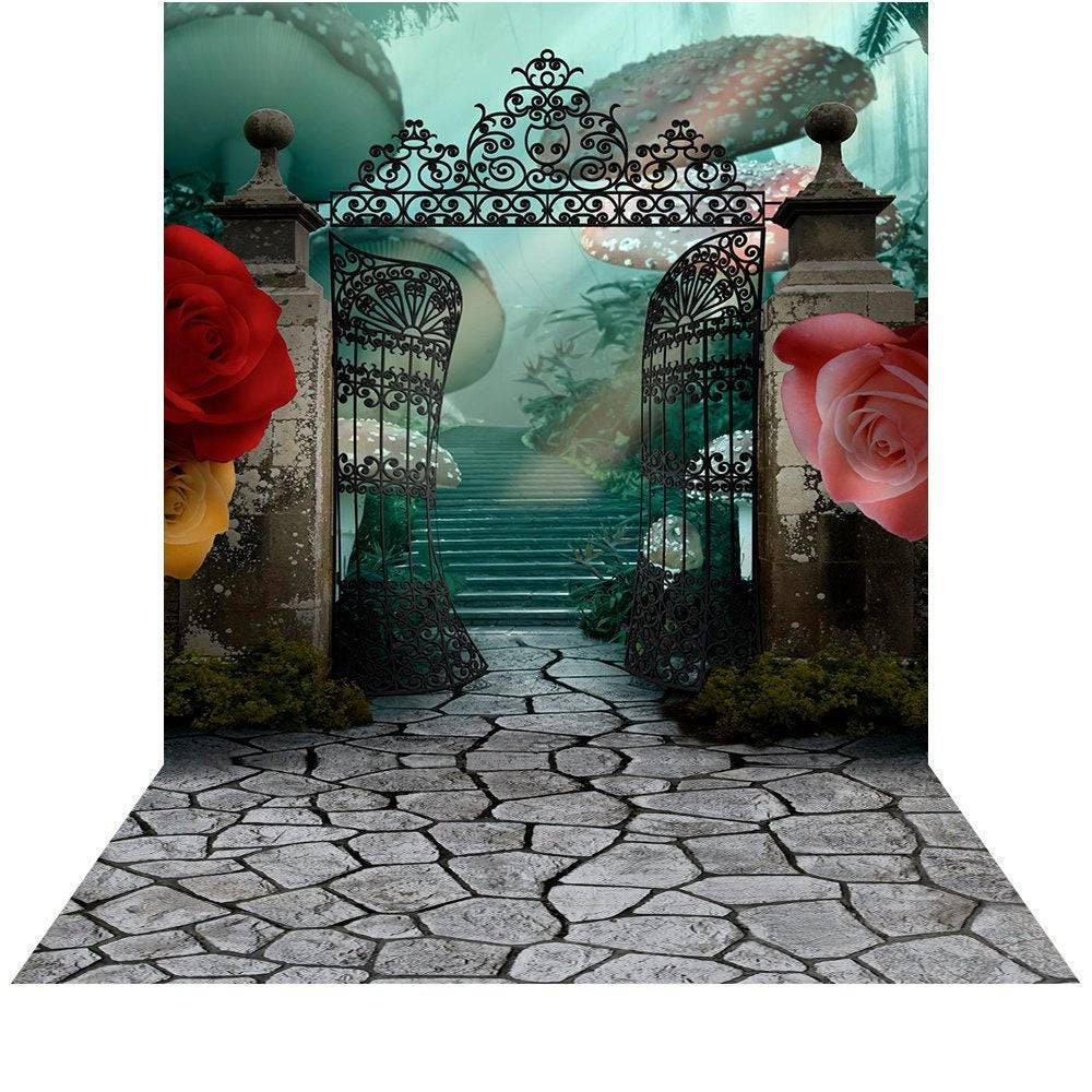 Alice in Wonderland Photo Backdrop Backgrounds - Basic 8  x 16  