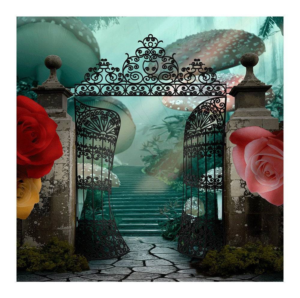 Alice in Wonderland Photo Backdrop Backgrounds - Basic 8  x 8  