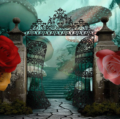 Alice in Wonderland Photo Backdrop Backgrounds - Pro 10  x 10  