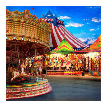 Amusement Park Carousel Photography Background - Basic 8  x 8  