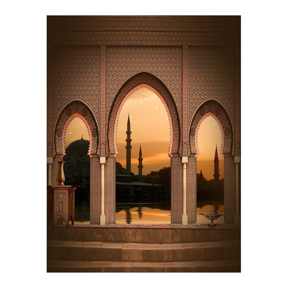 Arabian Nights Arches Balcony Photo Backdrop - Basic 6  x 8  