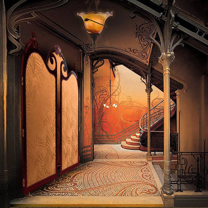 20's Art Nouveau Photo Backdrop - Basic 10  x 8  