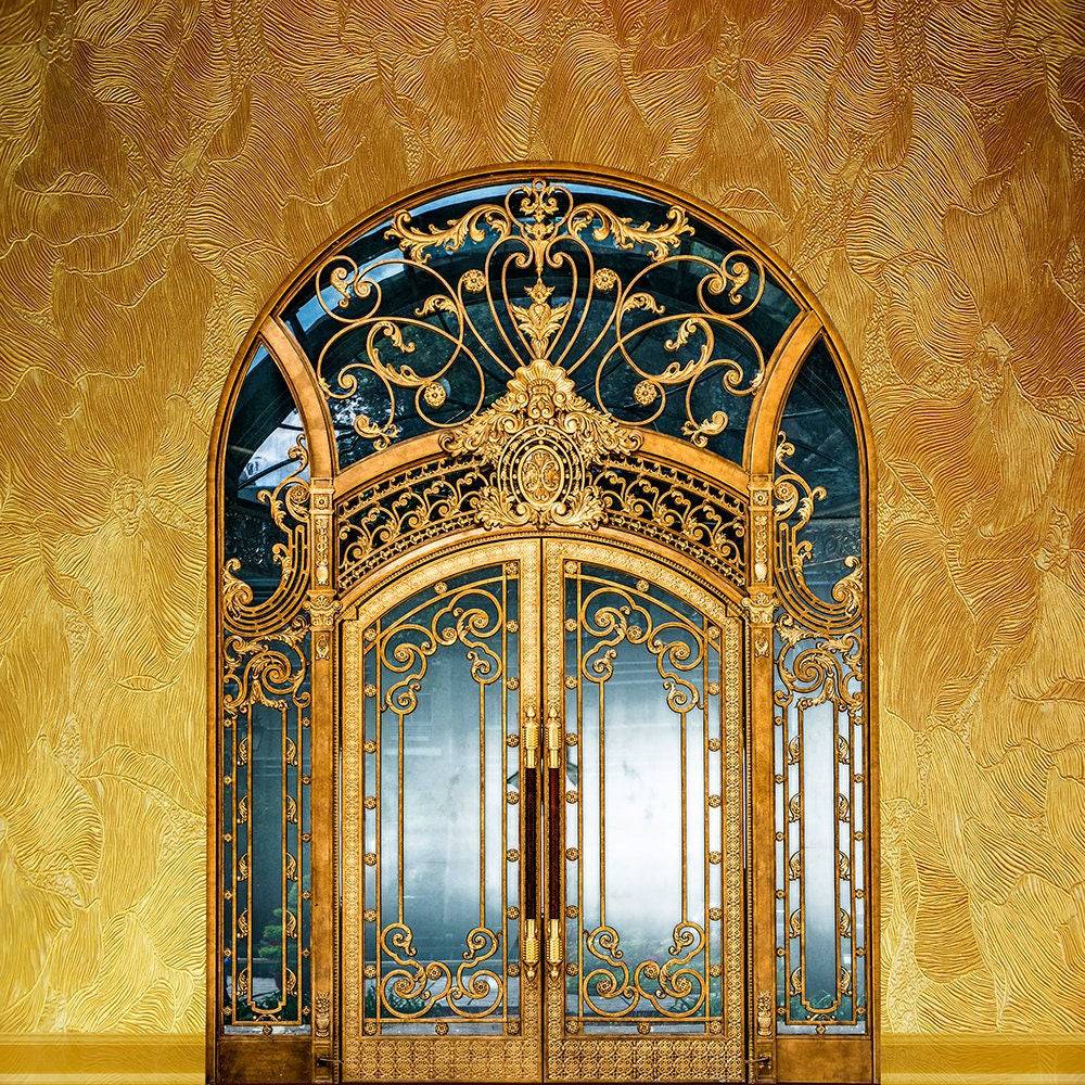 Gold Art Nouveau Interior Photo Backdrop - Basic 8  x 8  