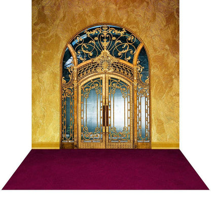 Gold Art Nouveau Interior Photo Backdrop - Pro 10  x 20  