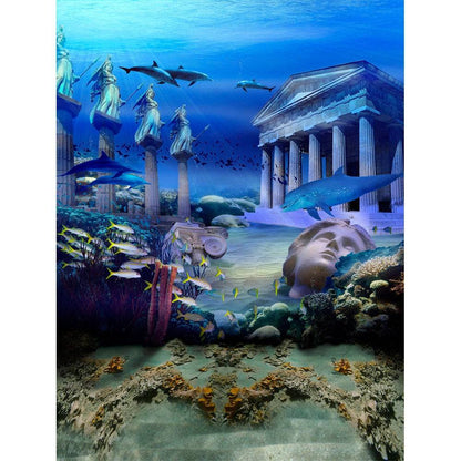 Lost City Of Atlantis Underwater Backdrop - Basic 8  x 10  