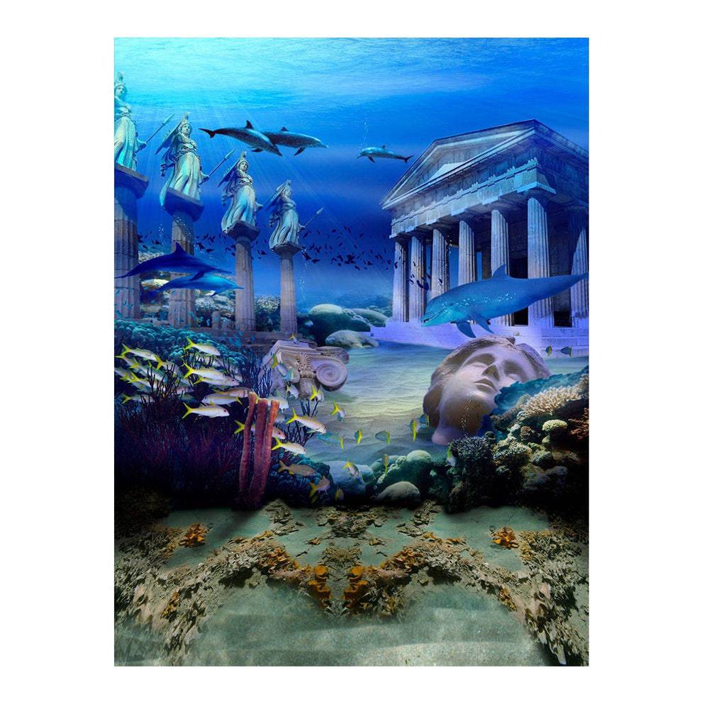 Lost City Of Atlantis Underwater Backdrop