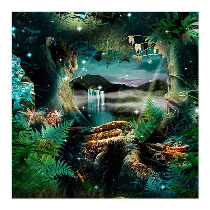 Avatar Jungle Backdrop, Enchanted Trees Photo Backdrop, Tropical Rain Forest Party Theme, fairies, pixies, waterfall Photo Booth Prop - Pro 10 x 20