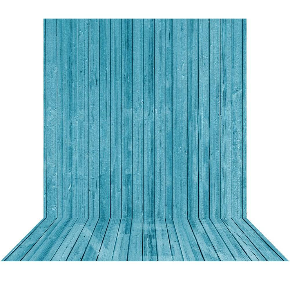 Blue Wood Photo Backdrop - Basic 8  x 16  
