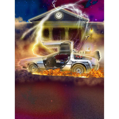 Back to the Future DeLorean Photo Backdrop - Pro 8  x 10  