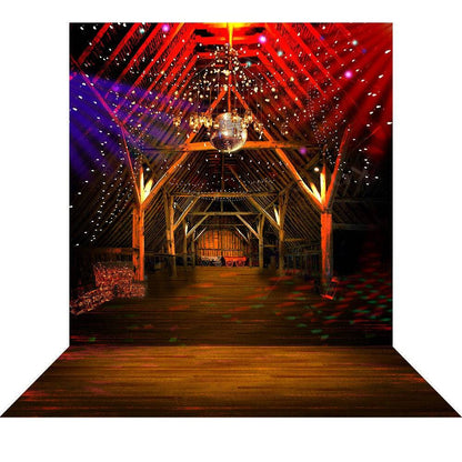 Barn Interior Square Dancing Backdrop - Basic 8  x 16  