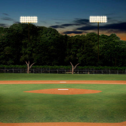 Home Plate At Night Baseball Backdrop - Basic 10  x 8  