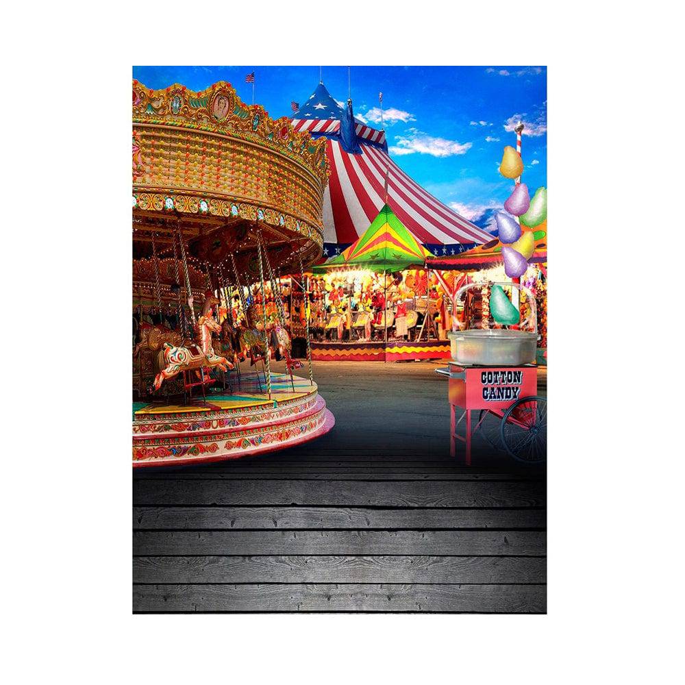 Carousel at County Fair Backdrop - Basic 5.5  x 6.5  