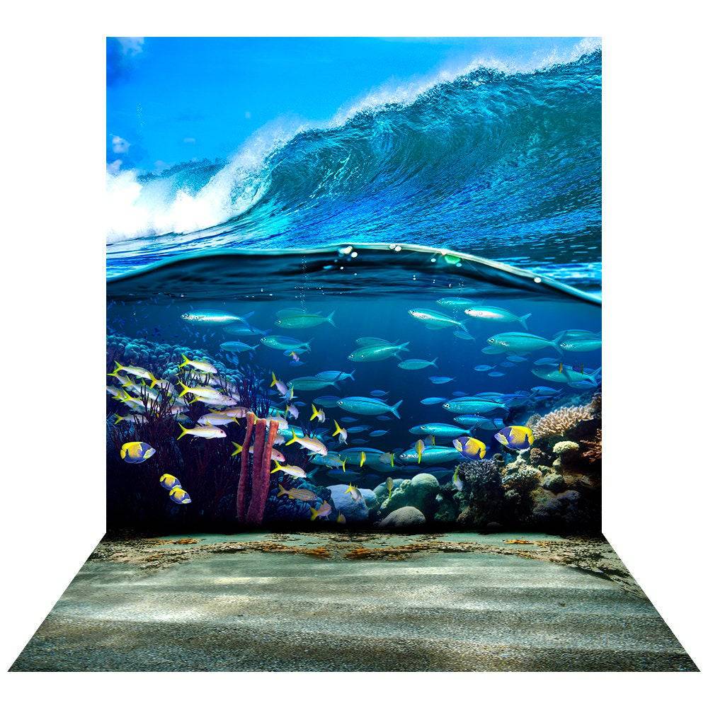Fish Under The Sea Photo Backdrop - Pro 10  x 20  