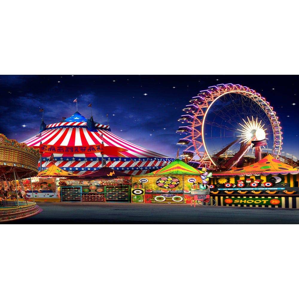 Amusement Park On The Boardwalk Photo Backdrop - Pro 20  x 10  