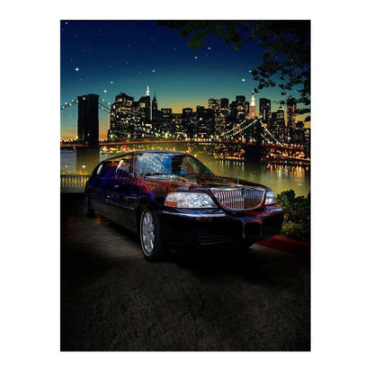 Limo on Brooklyn Bridge Photo Background - Basic 6  x 8  