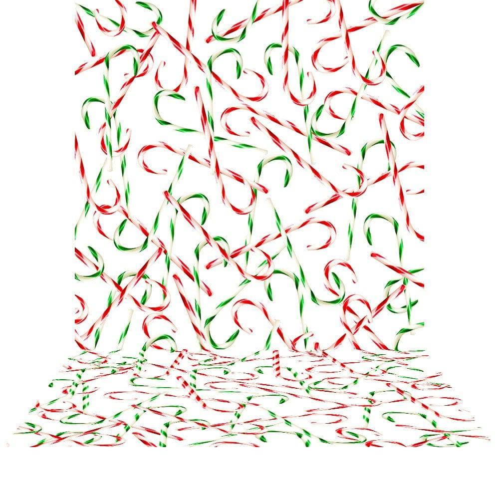 Candy Cane Holiday Party Decor Photo Backdrop, Peppermint, Christmas Photography Backdrops for Parties, Dances, Events & Photo Studios - Pro 10 x 10