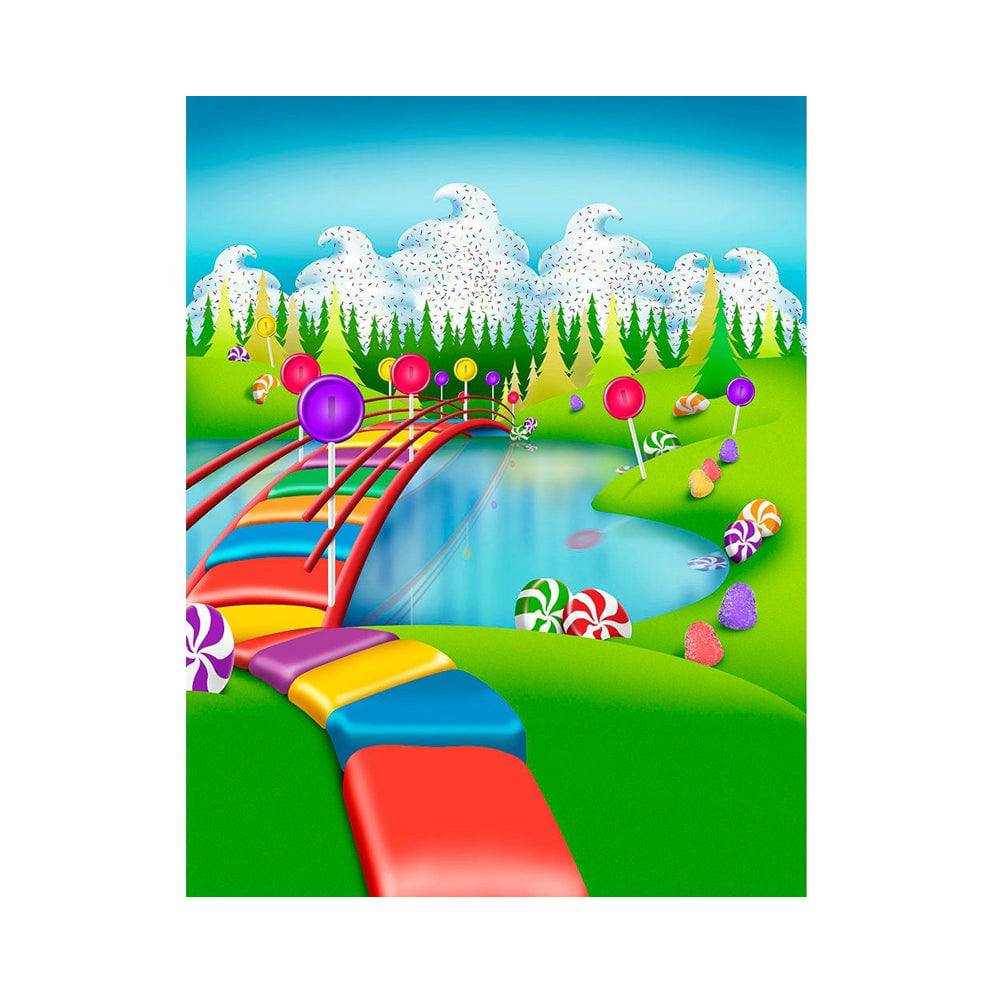 Candy Land In Spring Photo Backdrop - Basic 5.5  x 6.5  