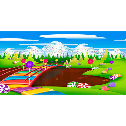 Candy Land In Spring Photo Backdrop