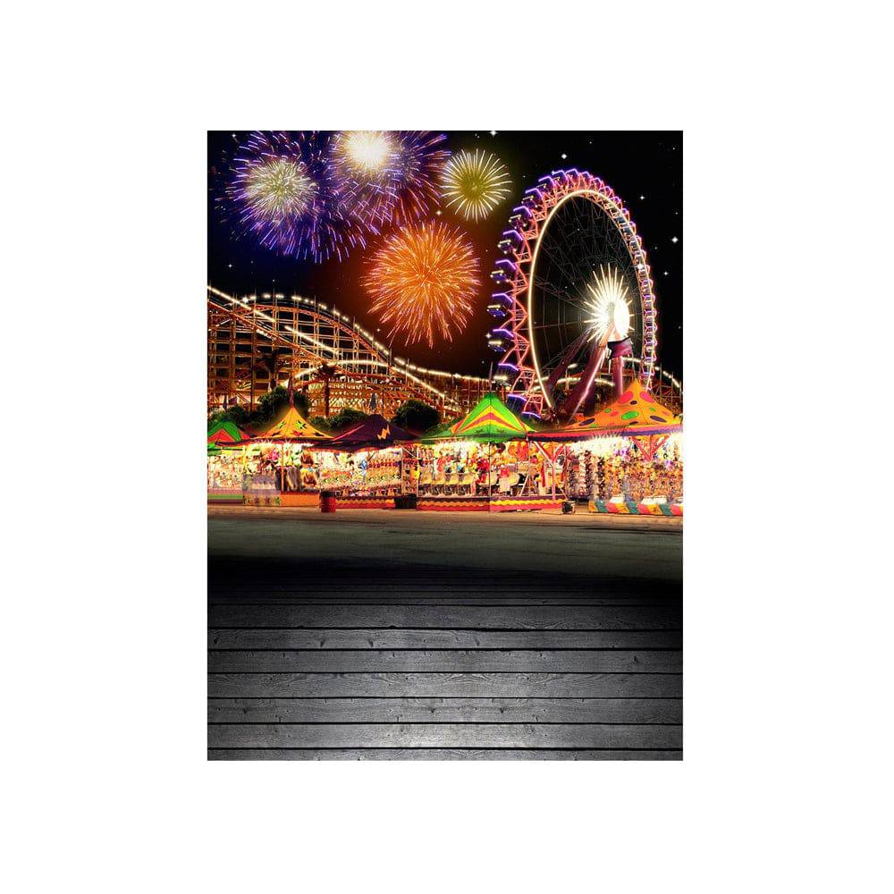 Carnival Fireworks Photo Backdrop - Basic 4.4  x 5  