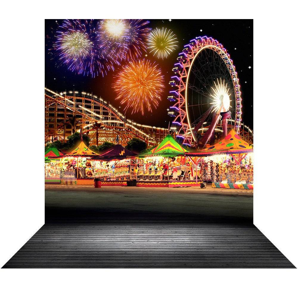Carnival Fireworks Photo Backdrop - Pro 10  x 20  