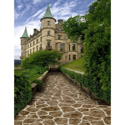 Stone Path to Castle Photo Backdrop - Basic 8  x 10  