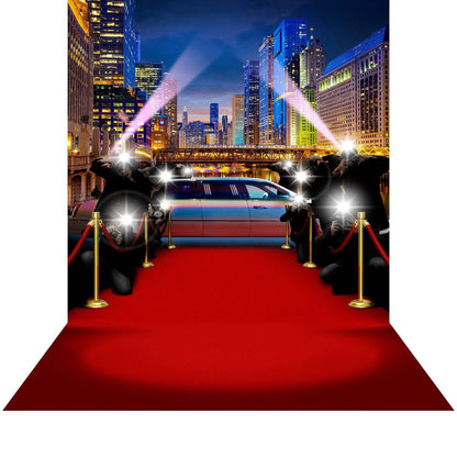Chicago Red Carpet Paparazzi Photography Backdrop - Pro 9  x 16  