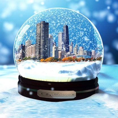 Chicago Snow Globe Photo Backdrop - Basic 10  x 8  