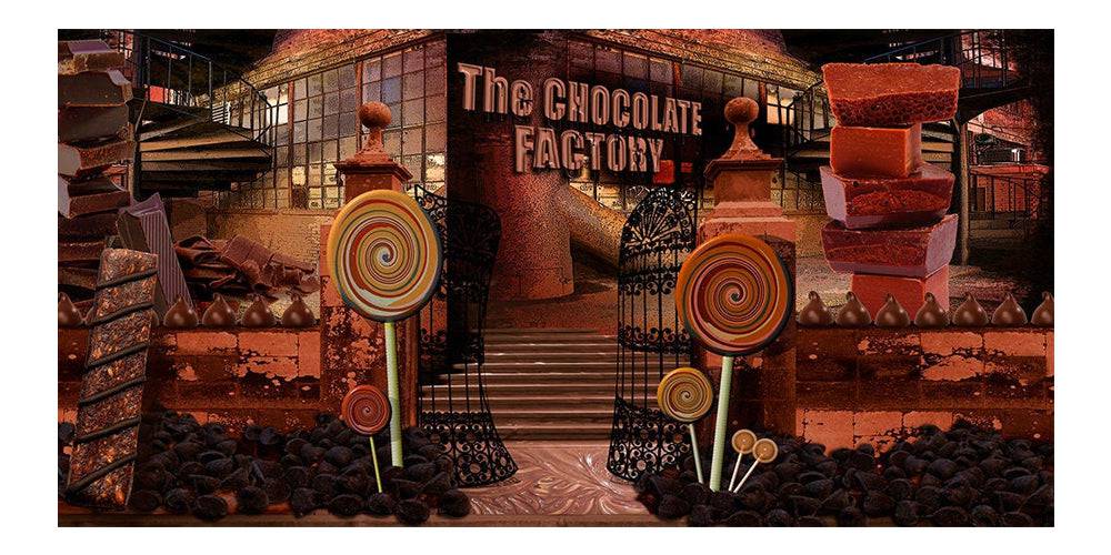 Chocolate Factory Photography Backdrop - Basic 16  x 8  