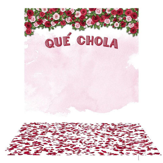 Rosas Que Chola Photo Backdrop - Basic 8  x 16  