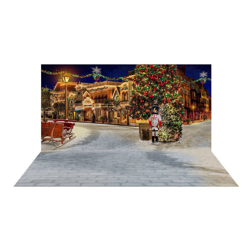Christmas Holiday On The Town Photography Backdrop - Pro 16  x 18  