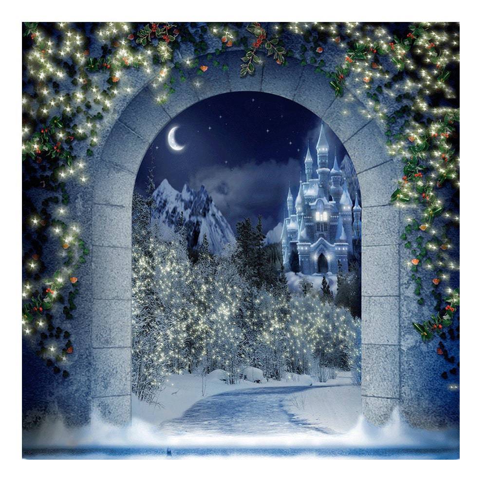 Magical Christmas Kingdom Photo Backdrop - Basic 8  x 8  