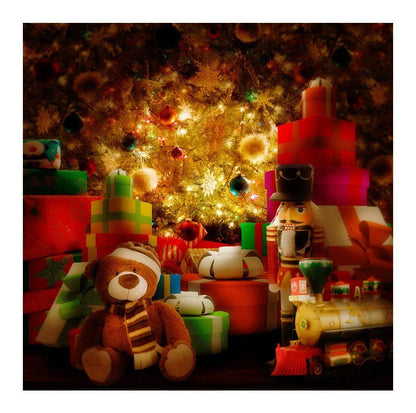 Toys Under The Christmas Tree Photo Backdrop - Basic 8  x 8  
