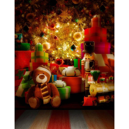 Toys Under The Christmas Tree Photo Backdrop - Pro 8  x 10  