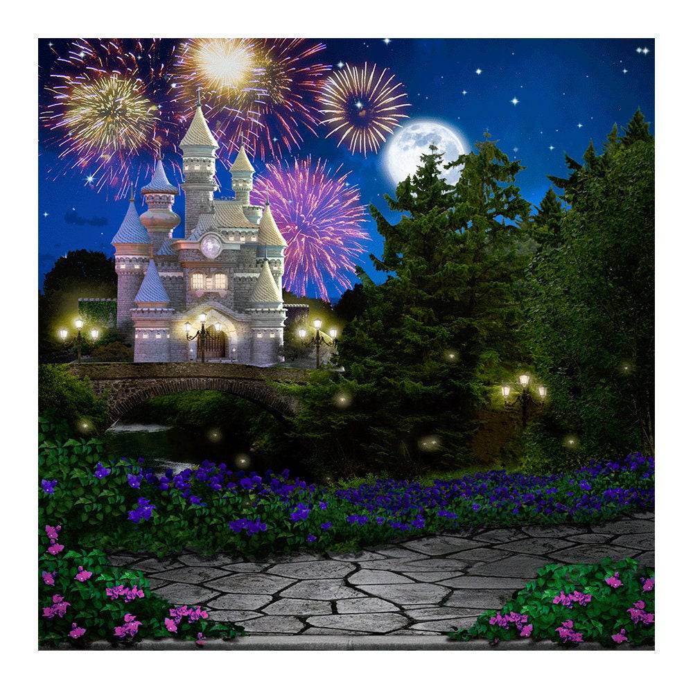 Magic Moment Castle Garden Photography Backdrop - Basic 8  x 8  