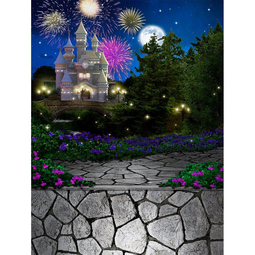 Magic Moment Castle Garden Photography Backdrop - Pro 8  x 10  