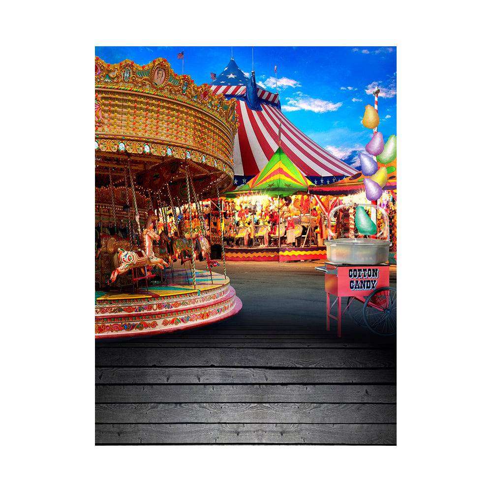 Carnival And Carousel Photography Backdrop - Basic 5.5  x 6.5  