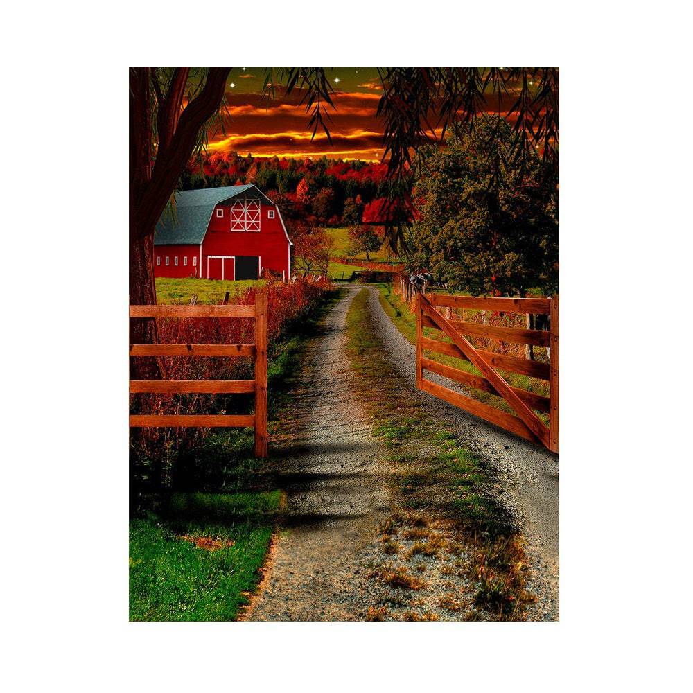 Country Barn Road Photography Backdrop - Basic 5.5  x 6.5  