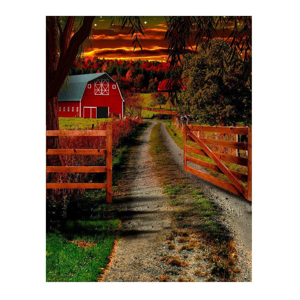 Country Barn Road Photography Backdrop - Basic 6  x 8  