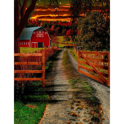 Country Barn Road Photography Backdrop - Basic 8  x 10  