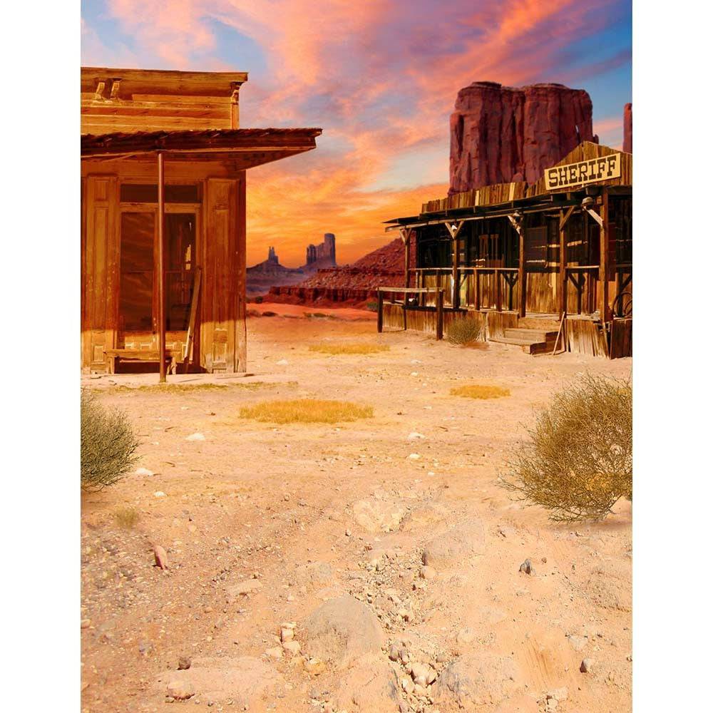 Old West Cowboy Photography Backdrop - Basic 8  x 10  