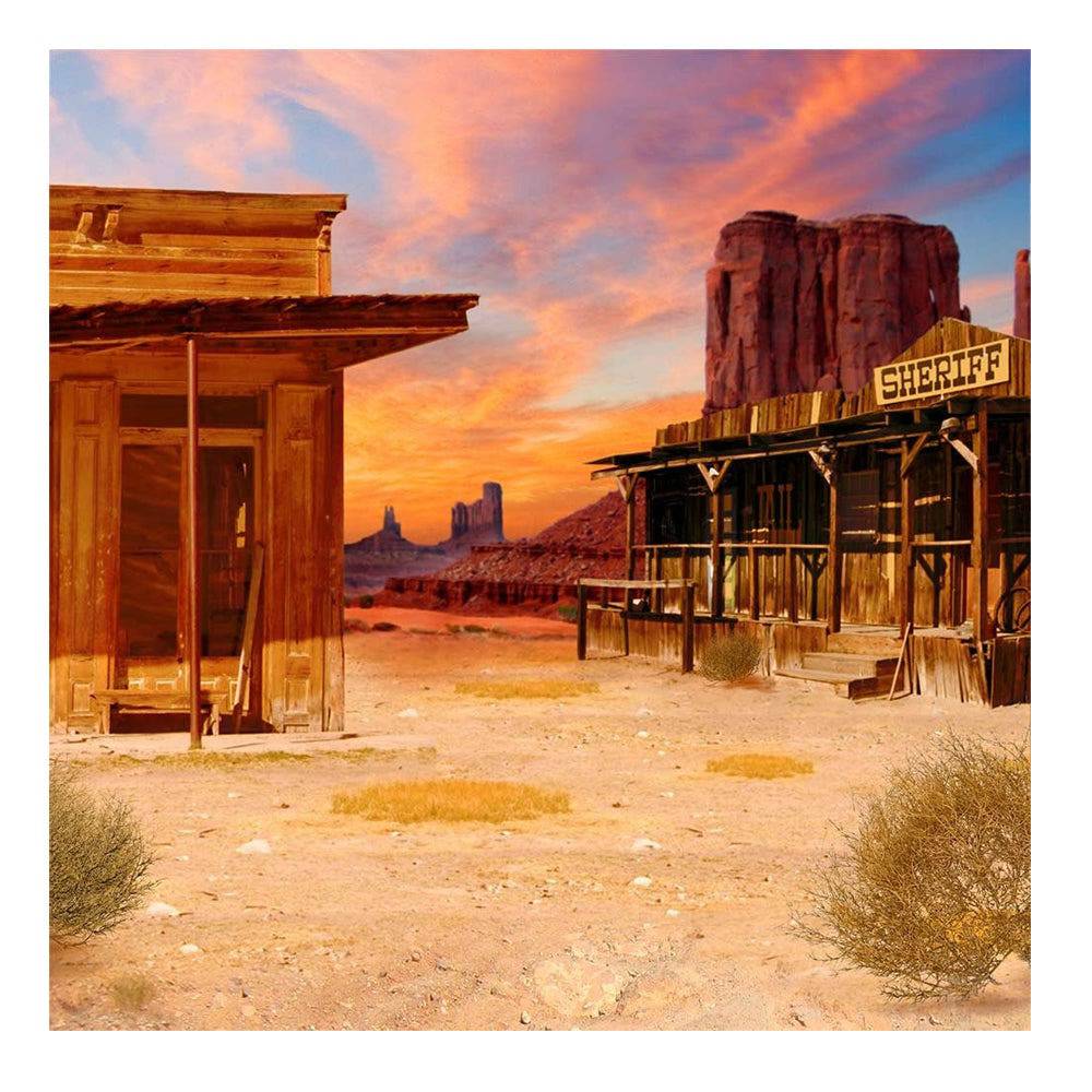 Old West Cowboy Photography Backdrop - Pro 8  x 8  