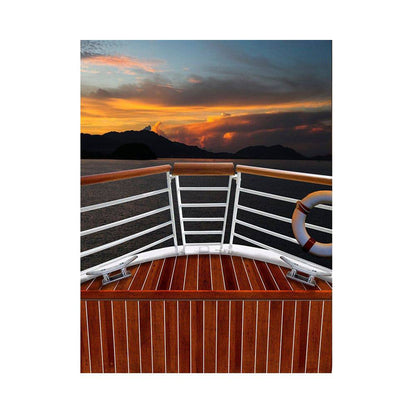 Sunset Cruise Ship Photo Backdrop - Basic 5.5  x 6.5  